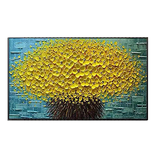 

100% Hand-Painted Contemporary Art Oil Painting On Canvas Modern Paintings Home Interior Decor 3D Flower Art Painting Large Canvas Art(Rolled Canvas without Frame)