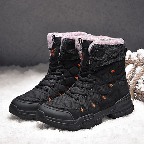 

Men's Boots Sporty Outdoor Water Shoes Leather Breathable Warm Waterproof Booties / Ankle Boots Dark Grey Black Winter