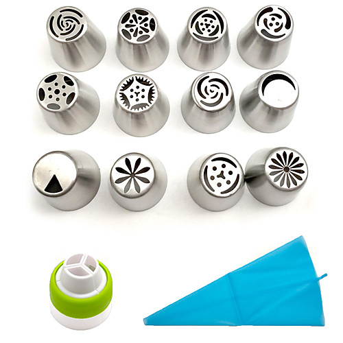 New Russian 12 pcs Decorating Piping Tips Fondant Cream Chocolate Cake Decorating Tool
New Russian 12 pcs Decorating Piping Tips Fondant Cream Chocolate Cake Decorating Tool