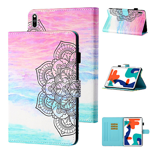 

Phone Case For Huawei Tablets Full Body Case Huawei Mediapad T5 10 MatePad T8 Shockproof Solid Colored Flower TPU