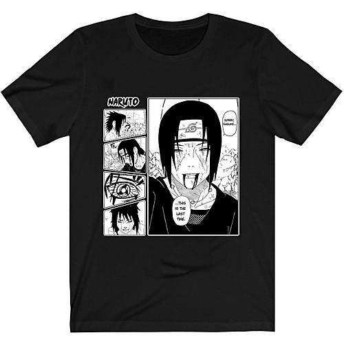 

Inspired by Naruto Akatsuki Uchiha Itachi Cosplay Costume T-shirt Polyester / Cotton Blend Graphic Prints Harajuku Graphic Kawaii T-shirt For Women's / Men's