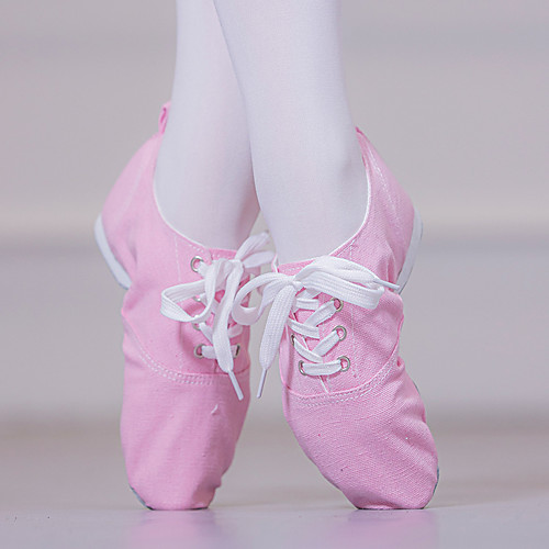 

Women's Jazz Shoes Modern Shoes Heel Flat Heel Pink Lace-up Adults'