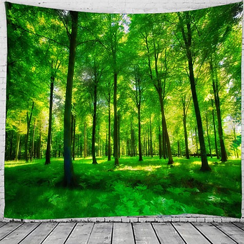 

Wall Tapestry Art Decor Blanket Curtain Hanging Home Bedroom Living Room Decoration Forest View