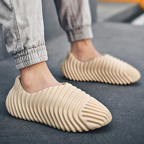 

Men's Loafers & Slip-Ons Casual Daily Home Walking Shoes PVC White Beige Gray Fall Spring