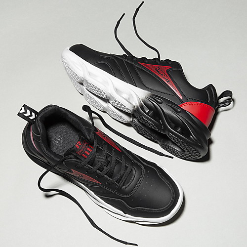 

Men's Trainers Athletic Shoes Sporty Casual Athletic Running Shoes Fitness & Cross Training Shoes PU Breathable Non-slipping Wear Proof Black / Red White Black Fall