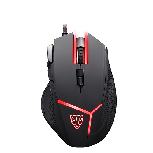 

MOTOSPEED V18 Wired USB Optical Gaming Mouse RGB Breathing Light 4000 dpi 8 Adjustable DPI Levels 9 pcs Keys 9 Programmable Keys