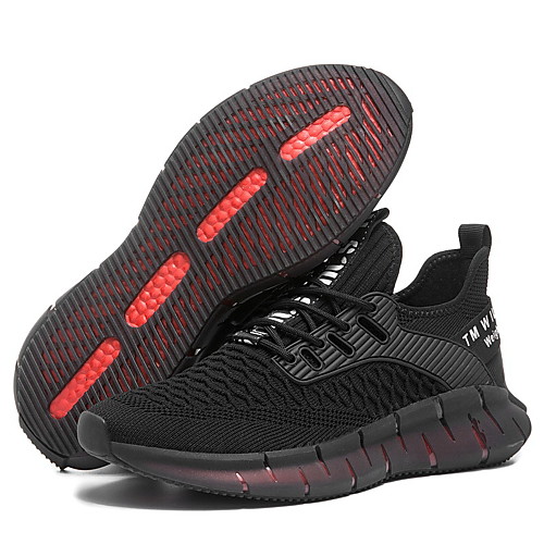 

Men's Trainers Athletic Shoes Sporty Casual Athletic Running Shoes Basketball Shoes Tissage Volant Breathable Non-slipping Wear Proof White Black Fall