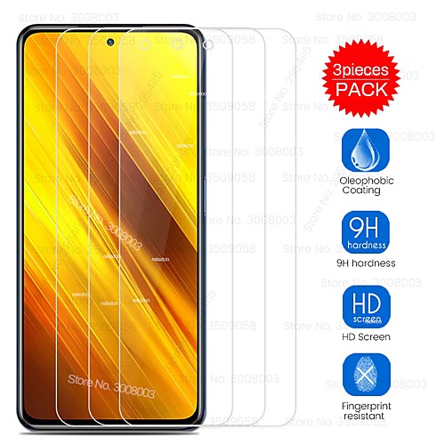 

Phone Screen Protector For Xiaomi Poco X3 NFC Mi 9T Redmi Note 9 Redmi Note 9 Pro Redmi Note 9 Pro Max Tempered Glass 3 pcs High Definition (HD) Scratch Proof Front Screen Protector Phone Accessory
