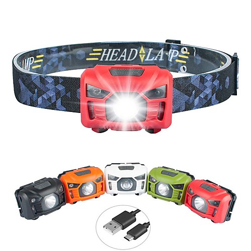 

usb headlamp flashlight,led rechargeale waterproof headlamp,500 lumen headlamp with red light,motion sensor,5 lighting modes high power head lamp,adjustable headband light for fishing,running,hunting