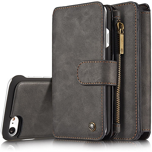 

CaseMe Detachable Zipper iPhone 12 Wallet Case Thin Large Leather Flip Card Holder Slim Magnetic 2-in-1 Folio Kickstand Wristlet Cool Purse Wallet Case for iPhone 11 Pro Max for Men Women Girls