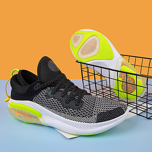 

Men's Trainers Athletic Shoes Sporty Casual Athletic Running Shoes Basketball Shoes Tissage Volant Breathable Non-slipping Wear Proof White Black Gray Fall