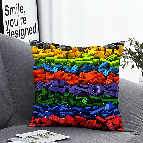

1 pcs Polyester Pillow Cover & Insert Simple Classic Square Zipper Polyester Traditional Classic