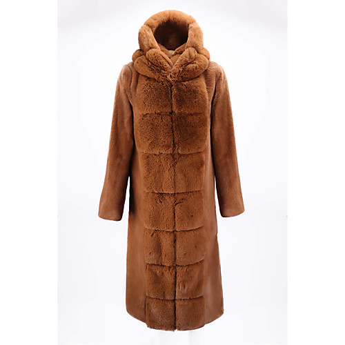 

Women's Faux Fur Coat Daily Fall Winter Long Coat Loose Warm Elegant & Luxurious Jacket Long Sleeve Solid Colored Fur Trim Blue Gray / Going out