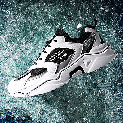 

Men's Trainers Athletic Shoes Sporty Casual Athletic Running Shoes Basketball Shoes Tissage Volant Breathable Non-slipping Wear Proof Dark Grey Black and White Black Fall