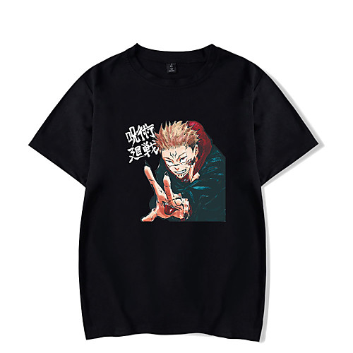 

Inspired by Jujutsu Kaisen Yuji Itadori Cosplay Costume T-shirt Polyester / Cotton Blend Graphic Prints Printing Harajuku Graphic T-shirt For Women's / Men's