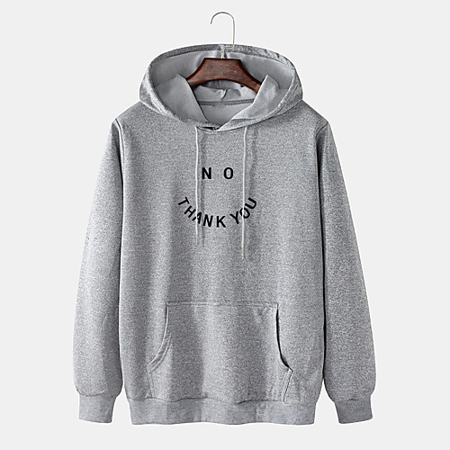 

Men's Pullover Hoodie Sweatshirt Graphic Letter Print Hooded Daily Weekend Other Prints Casual Hoodies Sweatshirts Long Sleeve Wine Red Gray Black