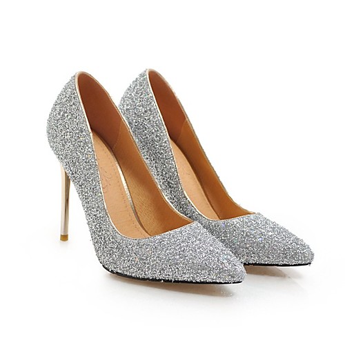 

Women's Wedding Shoes Stiletto Heel Pointed Toe Wedding Pumps Wedding Daily PU Synthetics Black Red Gold