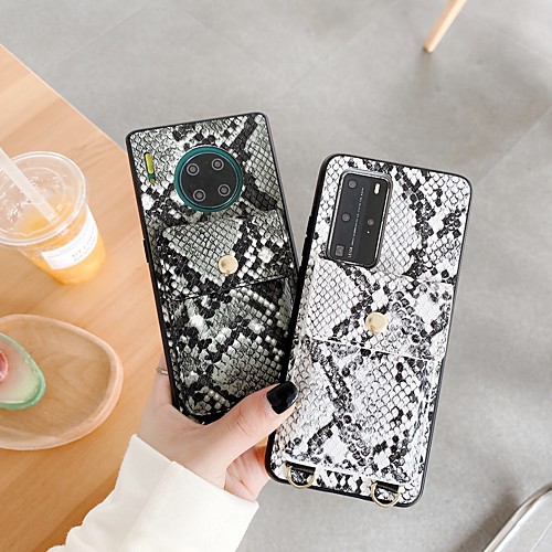 

Phone Case For Huawei Back Cover Leather HUAWEI P40 HUAWEI P40 Pro Huawei P30 Huawei P30 Pro Huawei P30 Lite Mate 30 Mate 30 Pro Shockproof Lines / Waves PU Leather