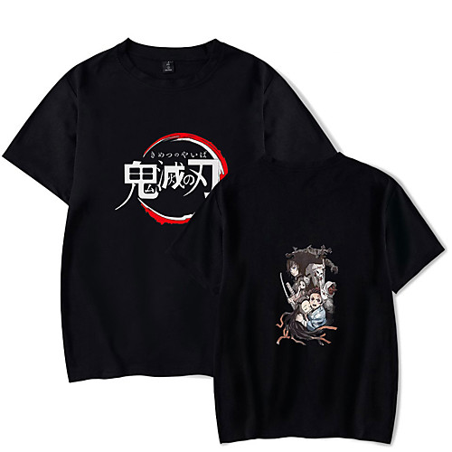 

Inspired by Demon Slayer Kamado Nezuko Kamado Tanjirou Cosplay Costume T-shirt Polyester / Cotton Blend Graphic Prints Printing Harajuku Graphic T-shirt For Women's / Men's