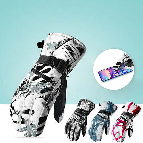 

ski gloves, snow winter gloves warm touchscreen gloves waterproof outdoor motorcycle gloves (medium)