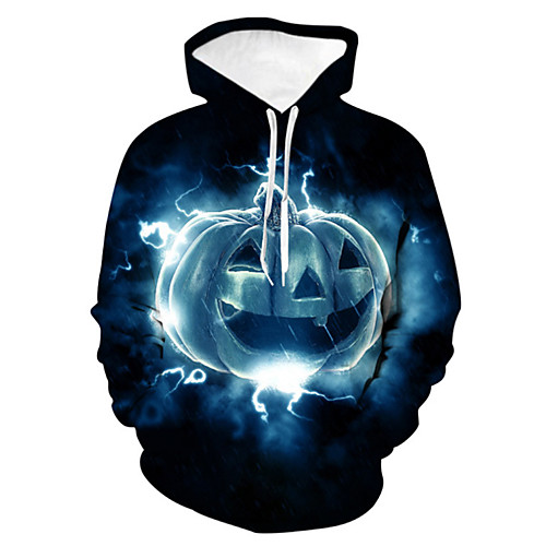 

Men's Pullover Hoodie Sweatshirt Graphic 3D Hooded Halloween Daily 3D Print 3D Print Hoodies Sweatshirts Long Sleeve Black