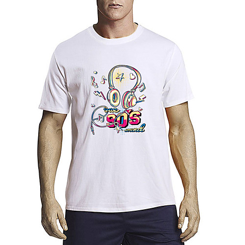

Men's Unisex T shirt Shirt Other Prints Graphic Letter Plus Size Print Short Sleeve Daily Tops 100% Cotton Casual Sports Round Neck White Blue Red / Summer