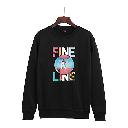 

Men's Pullover Sweatshirt Graphic Letter Print Round Neck Daily Holiday Other Prints Active Casual Hoodies Sweatshirts Long Sleeve Blushing Pink Gray White