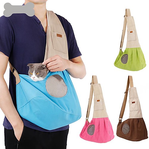 

Pet Carrier, Hand Free Sling Adjustable Padded Strap Tote Bag Breathable Cotton Shoulder Bag Front Pocket Safety Belt Carrying Small Dog Cat Puppy Machine