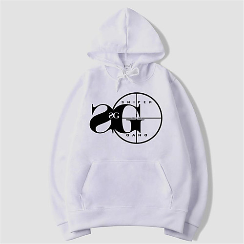 

Men's Pullover Hoodie Sweatshirt Graphic Letter Print Hooded Daily Holiday Other Prints Active Casual Hoodies Sweatshirts Long Sleeve Blushing Pink Gray Royal Blue