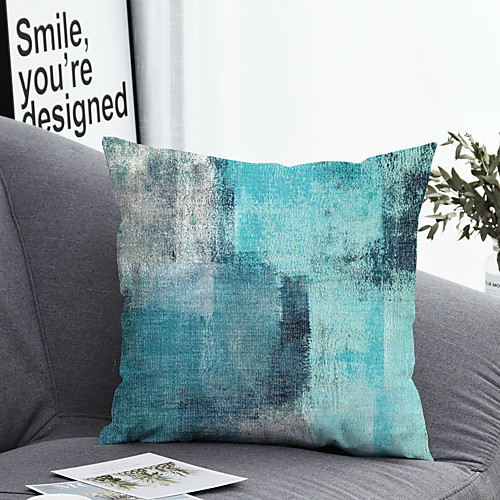 

1 pcs Polyester Pillow Cover & Insert, Print Simple Classic Square Zipper Polyester Traditional Classic