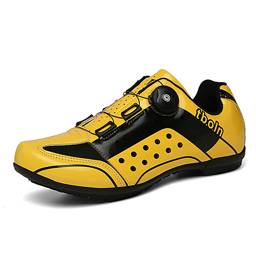 

Unisex Trainers Athletic Shoes Outdoor Cycling Shoes Leather Non-slipping Yellow Red Blue Fall Spring