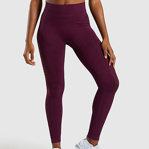 

Women's Stylish Casual / Sporty Breathable Comfort Sports Gym Yoga Leggings Pants Plain Ankle-Length Cut Out Blue Wine Army Green