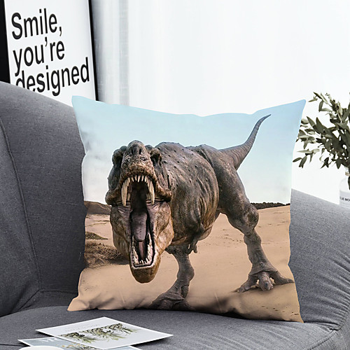 

1 pcs Polyester Pillow Cover & Insert, Animal Simple Classic Square Zipper Polyester Traditional Classic