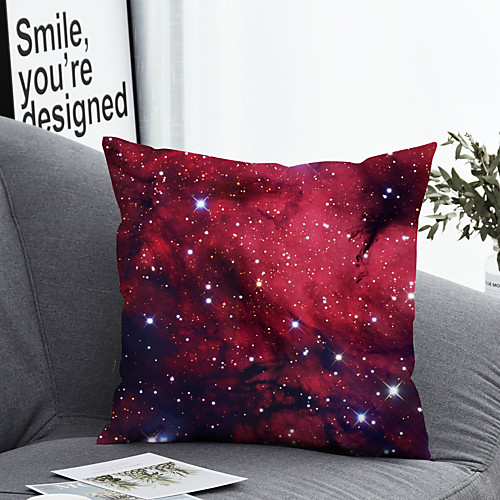 

1 pcs Polyester Pillow Cover & Insert, Print Simple Classic Square Zipper Polyester Traditional Classic
