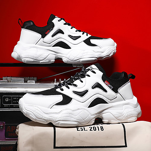 

Men's Trainers Athletic Shoes Sporty Casual Athletic Running Shoes Basketball Shoes Tissage Volant Breathable Non-slipping Wear Proof Black and White Black Light Green Fall