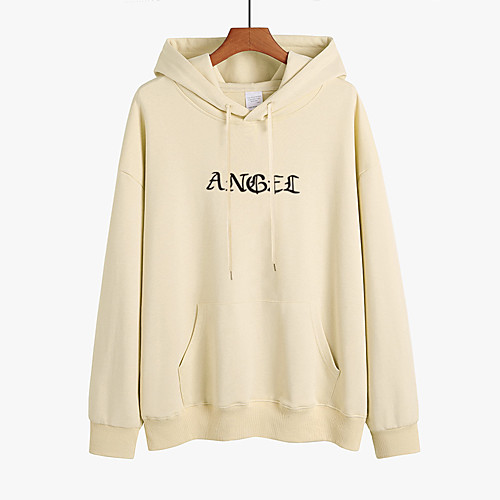 

Women's Hoodie Pullover Graphic Print Daily Other Prints Streetwear Hoodies Sweatshirts Purple Yellow Blushing Pink / Fleece Lining