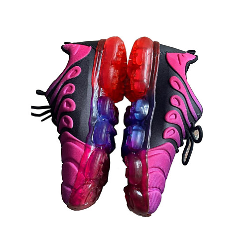 

Women's Trainers Athletic Shoes Wedge Heel Round Toe Sporty Casual Athletic Outdoor Running Shoes Walking Shoes PU Lace-up Purple Blue