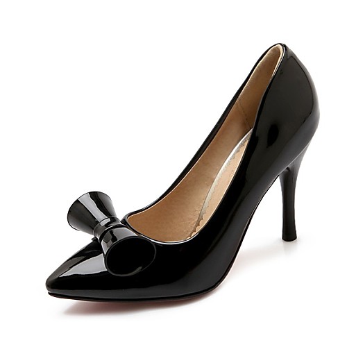 

Women's Wedding Shoes Stiletto Heel Pointed Toe Wedding Pumps Wedding Daily PU Synthetics Black Red Pink