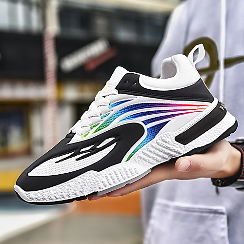 

Men's Trainers Athletic Shoes Casual Daily Outdoor Running Shoes Walking Shoes Microfiber Black / White Black / Red Black / Blue Summer