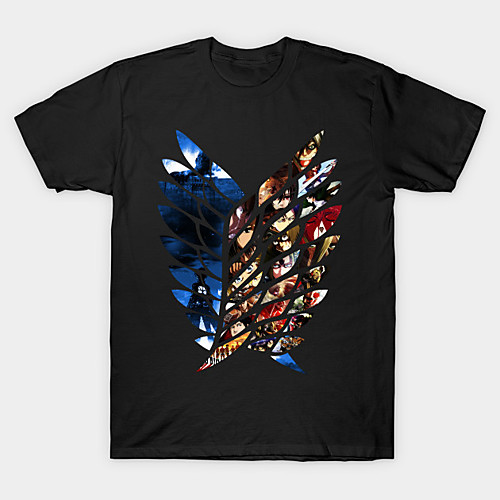 

Inspired by Attack on Titan Cosplay Cosplay Costume T-shirt Polyester / Cotton Blend Graphic Prints Printing Harajuku Graphic T-shirt For Women's / Men's