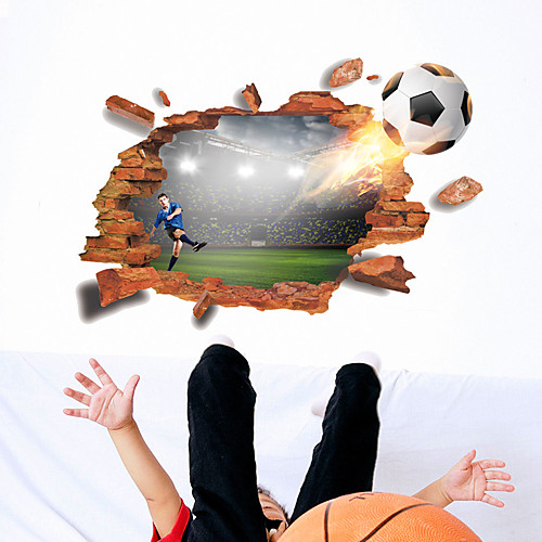 

Football Wall Stickers Bedroom / Office, Pre-pasted PVC Home Decoration Wall Decal 1pc 6090cm