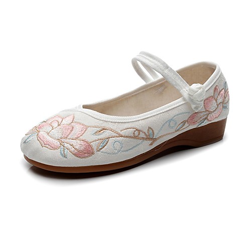 

Women's Modern Shoes Heel Thick Heel White Pink Beige Buckle Adults'