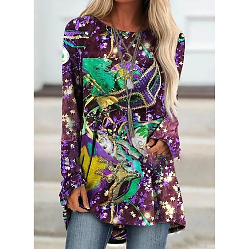 

Women's Color Block Women's Hoodies Long Sleeve Sweater Cardigans Crew Neck Fall Spring Purple Yellow Khaki