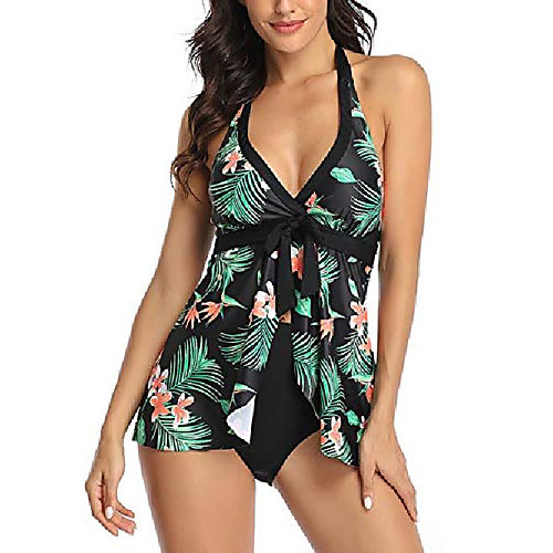 

Women's One Piece Romper Swimsuit Strappy Solid Color Leaf saffron Black pineapple Green leaves on white Black Navy Blue Plus Size Swimwear Bathing Suits Bohemian Sexy