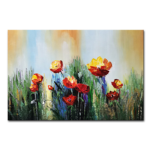 

100% Hand-Painted Contemporary Art Oil Painting On Canvas Modern Paintings Home Interior Decor Abstract Flower Art Painting Large Canvas Art(Rolled Canvas without Frame)