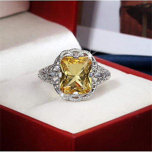 

Ring Resin Geometrical Champagne Copper Flower Fashion 1pc 7 8 / Women's