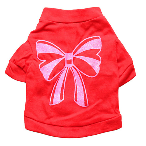 

Cat Dog Shirt / T-Shirt Dog Clothes Puppy Clothes Dog Outfits Red Rose Costume for Girl and Boy Dog Cotton XS S M L