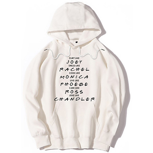 

Men's Pullover Hoodie Sweatshirt Graphic Letter Print Hooded Daily Holiday Other Prints Active Casual Hoodies Sweatshirts Long Sleeve White Black Red