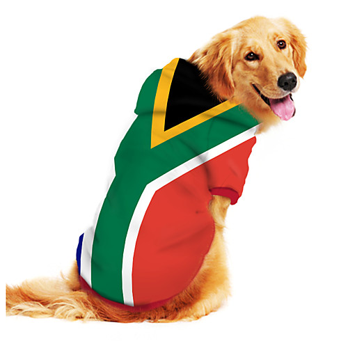 

Dog Hoodie Sweatshirt Print Flag National Flag Fashion Cool Funny Casual / Daily Outdoor Dog Clothes Puppy Clothes Dog Outfits Breathable Green Costume for Girl and Boy Dog Polyster S M L XL