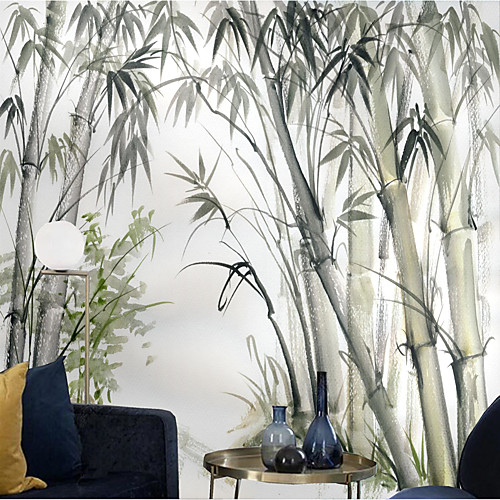 

Mural Wallpaper Wall Sticker Covering Print Print Peel and Stick Removable Chinese Painting Bamboo Canvas Home Décor